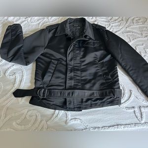 exte Black Quilted  Zip Up Jacket Size 52 L Made In Italy